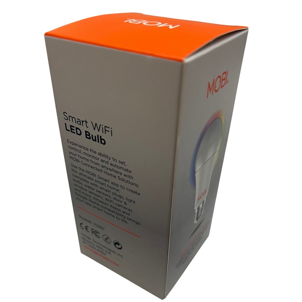 MOBI Smart WiFi LED Bulb White &‎ Coloured Alexa Google Home Model 70267 NEW - Picture 3 of 6